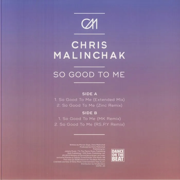 Обратная сторона обложки — Chris Malinchak — So Good To Me
