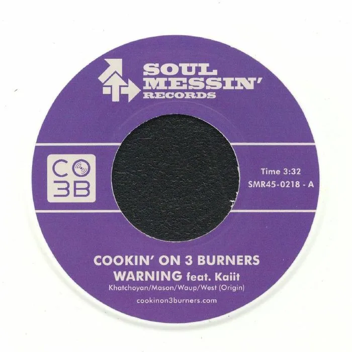 Лицевая сторона обложки — COOKIN' ON 3 BURNERS — Warning