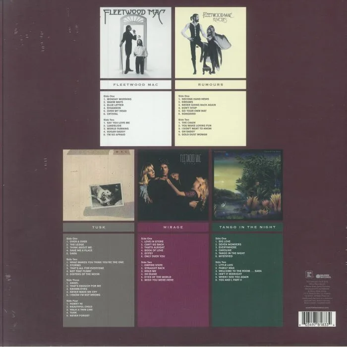 Back cover — FLEETWOOD MAC — 1975 To 1987
