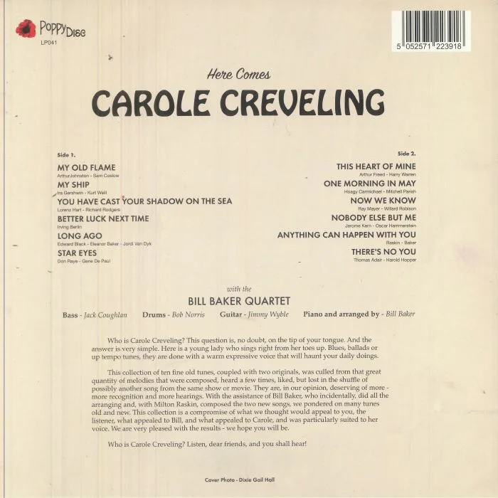Обратная сторона обложки — Carole CREVELING — Here Comes Carole Creveling