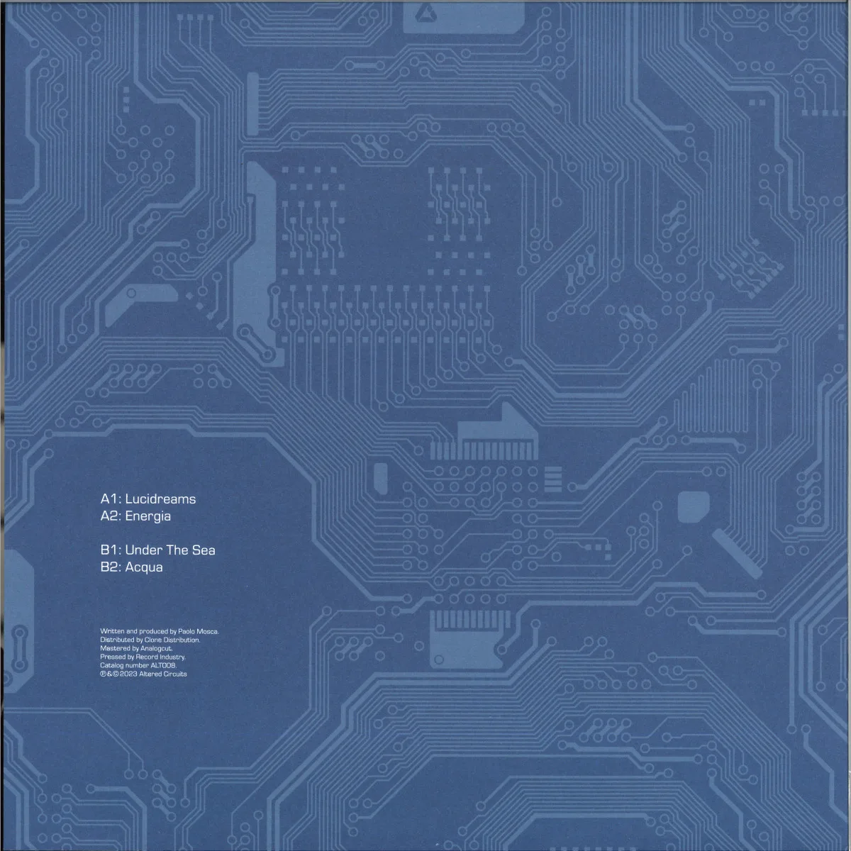 Back cover — Paolo Mosca — Metaphysics EP