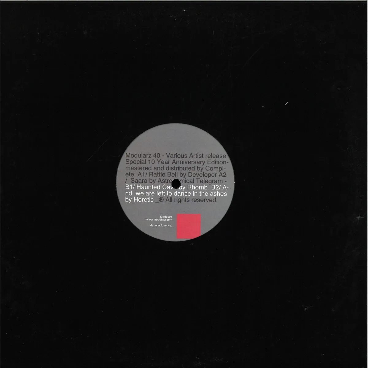 Обратная сторона обложки — Various — 10 Year Anniversary Vinyl Edition