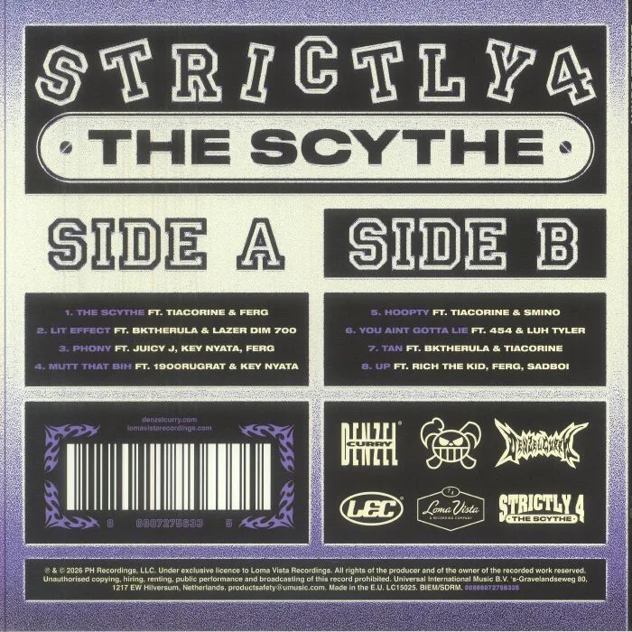 Back cover — Denzel CURRY — Strictly 4 The Scythe