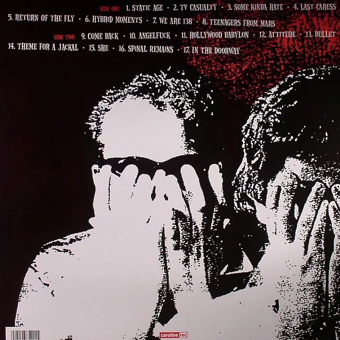 Back cover — The MISFITS — Static Age