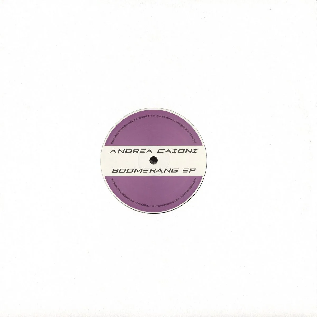 Back cover — Andrea Caioni — Boomerang Ep