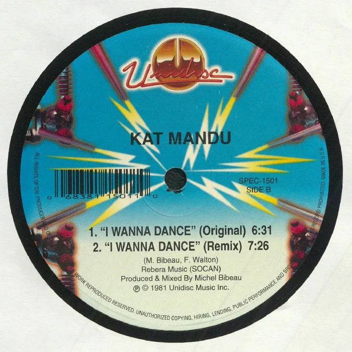Back cover — KAT MANDU — I Wanna Dance