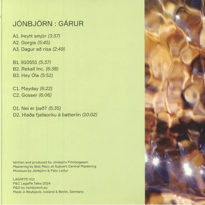 Обратная сторона обложки — JONBJORN — Garur