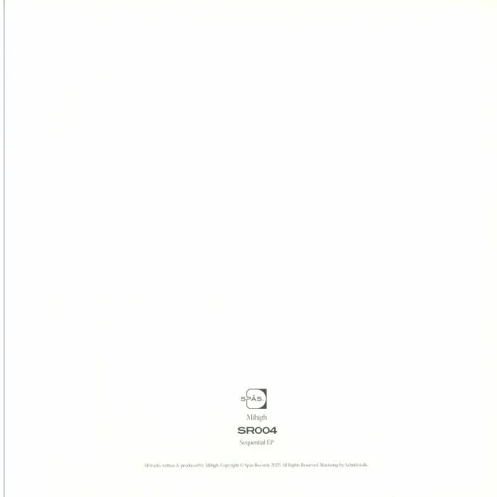 Back cover — MIHIGH — Sequential EP