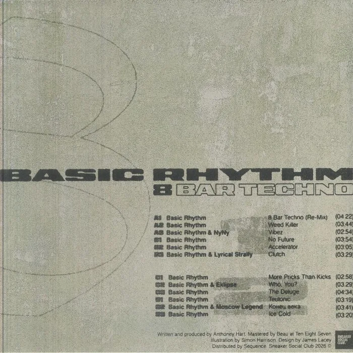 Обратная сторона обложки — BASIC RHYTHM — 8 Bar Techno