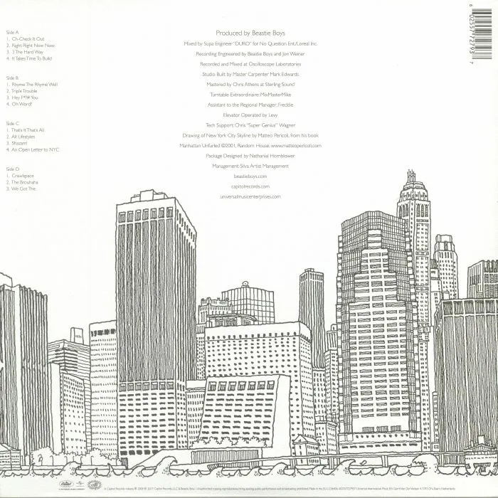 Back cover — BEASTIE BOYS — To The 5 Boroughs (reissue)