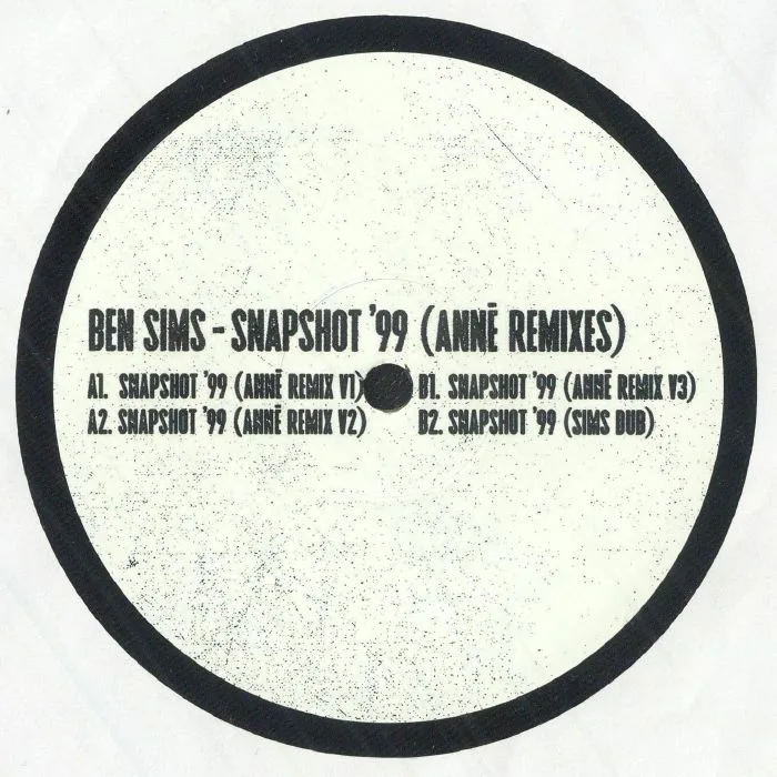 Лицевая сторона обложки — Ben SIMS / ANNE — Snapshot 99' (remixes)
