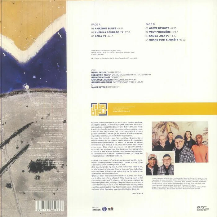 Back cover — Henri TEXIER — Healing Songs