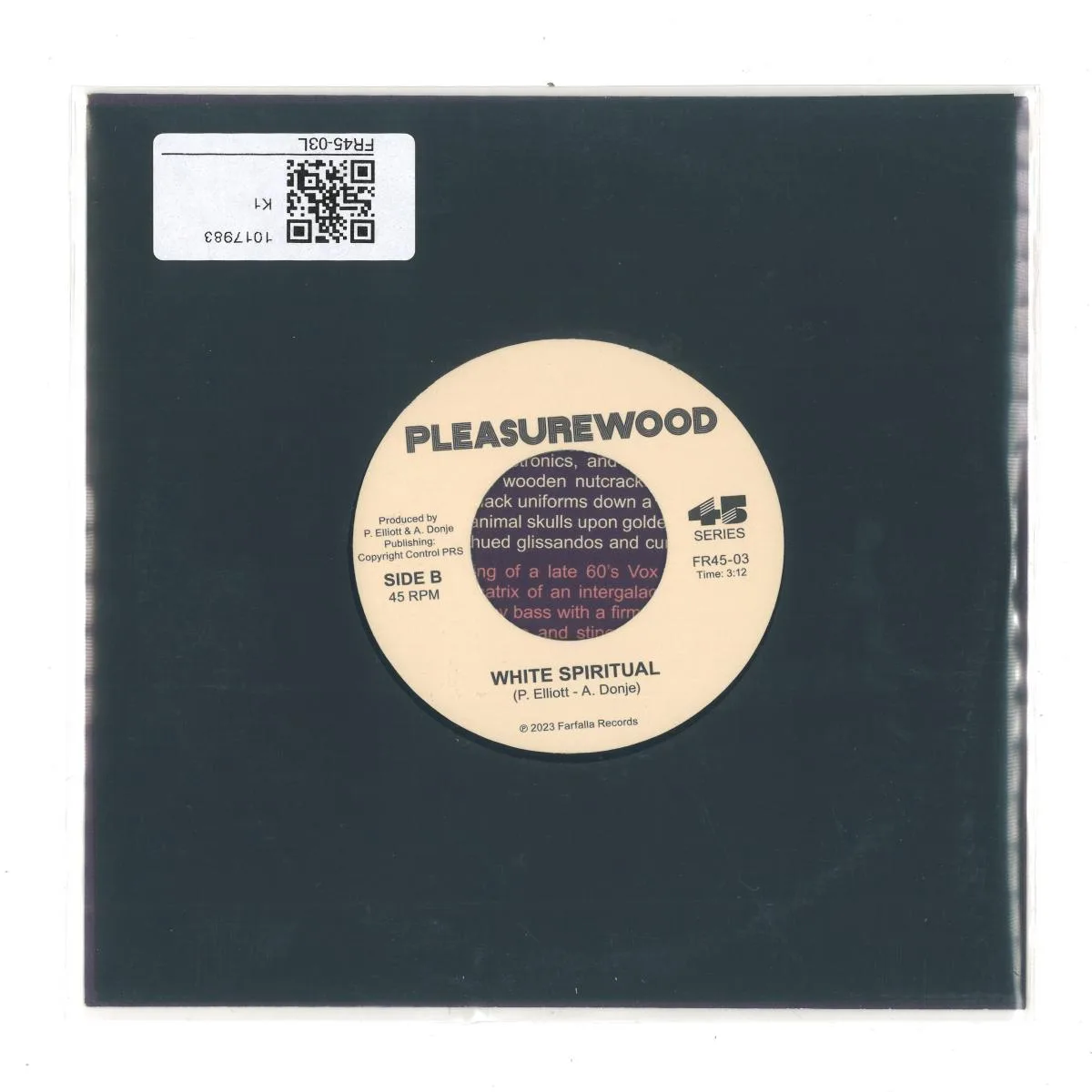 Back cover — Pleasurewood — Psycho 2000 / White Spiritual