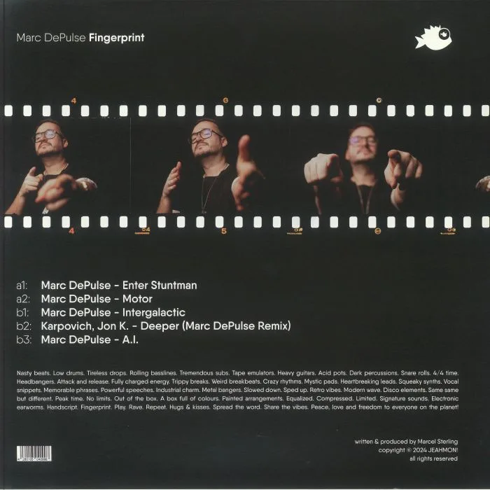Back cover — Marc DEPULSE — Fingerprint Volume 1