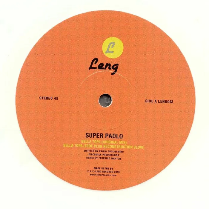 Лицевая сторона обложки — SUPER PAOLO — Bella Topa