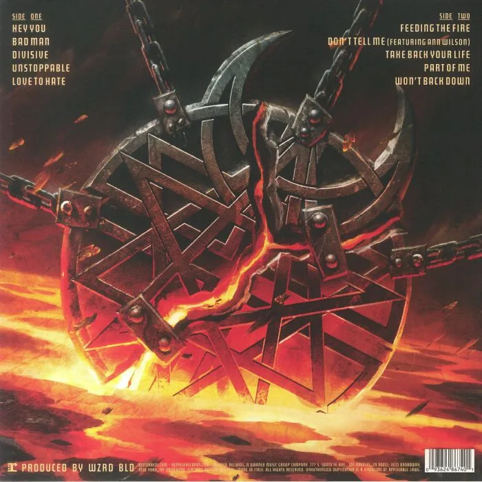 Back cover — DISTURBED — Divisive