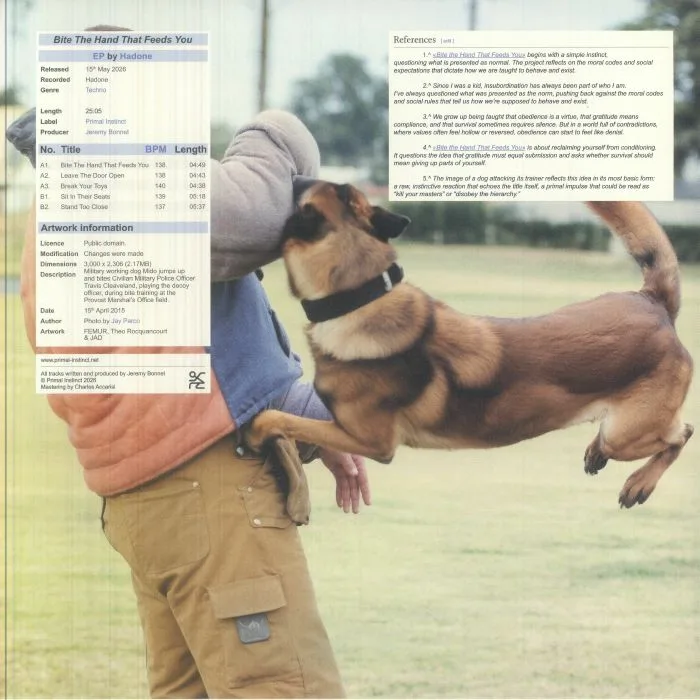 Back cover — HADONE — Bite The Hand That Feeds You