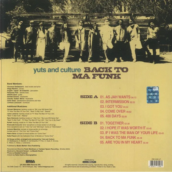 Обратная сторона обложки — YUTS & CULTURE — Back To Ma Funk