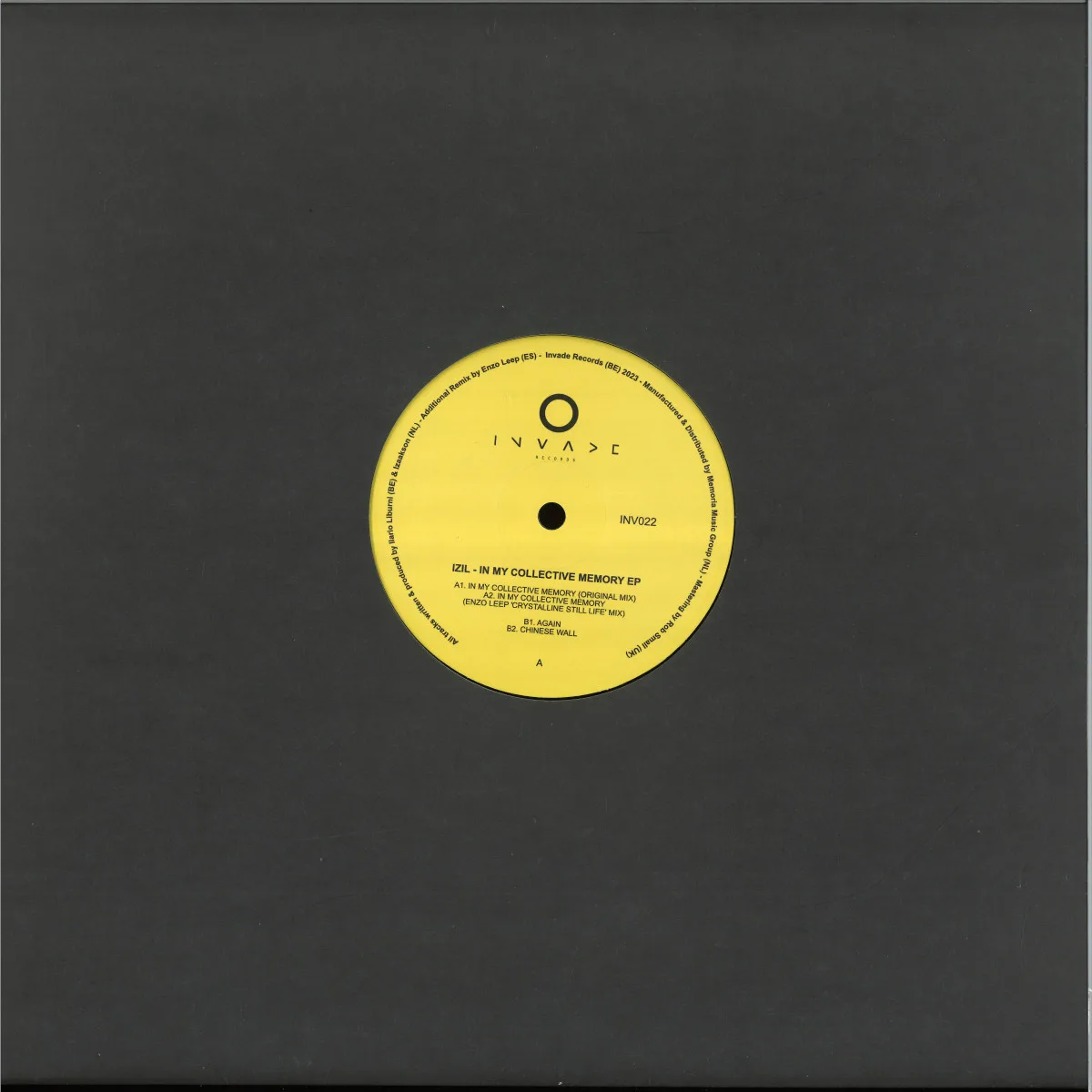 Back cover — Izil — In My Collective Memory EP
