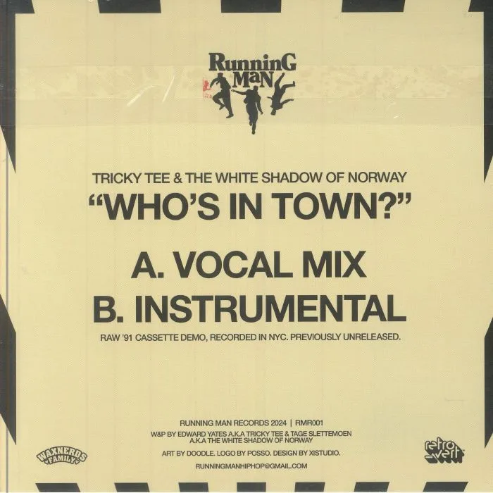 Back cover — TRICKY TEE feat THE WHITE SHADOW OF NORWAY — Who's In Town?