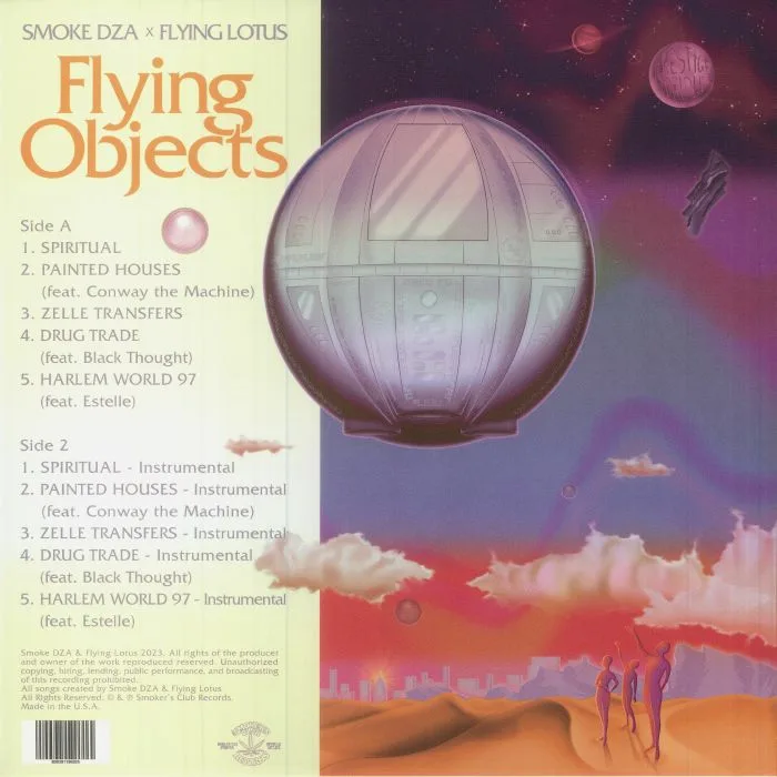Back cover — SMOKE DZA / FLYING LOTUS — Flying Objects