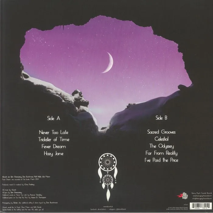 Back cover — ALUNAH — Fever Dream