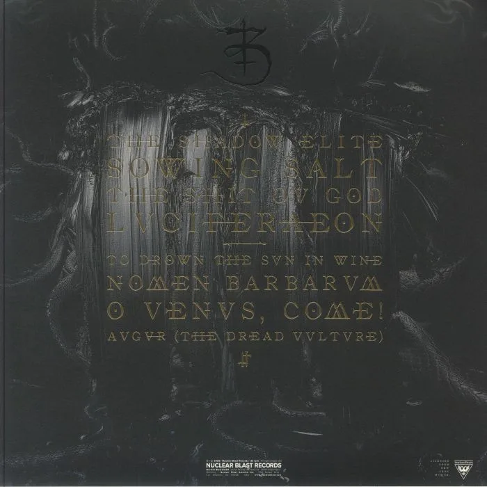 Back cover — BEHEMOTH — The Shit Ov God