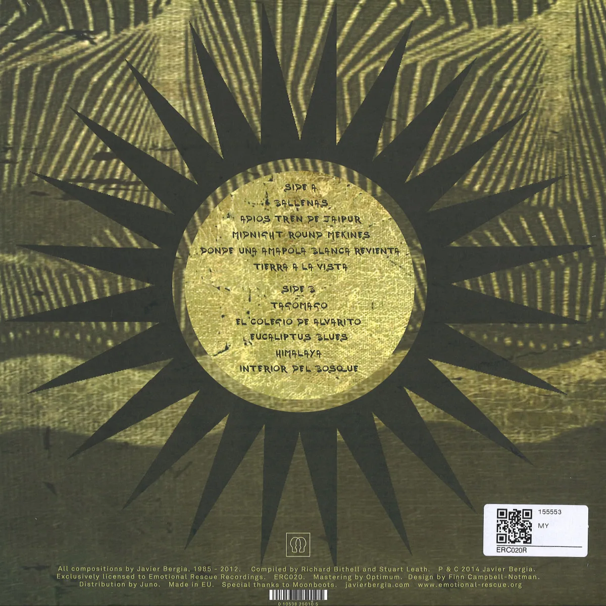 Обратная сторона обложки — Javier Bergia — Eclipse LP