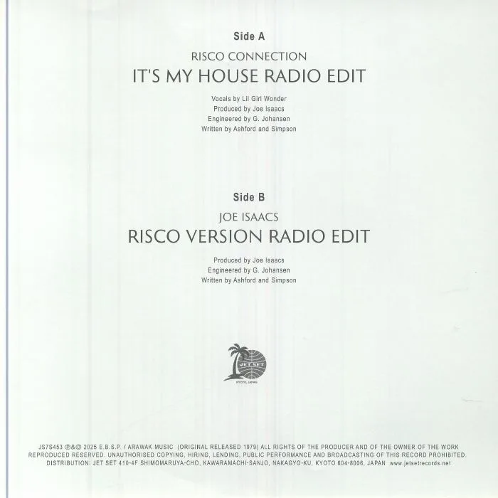 Обратная сторона обложки — RISCO CONNECTION / JOE ISAACS — It's My House (reissue)