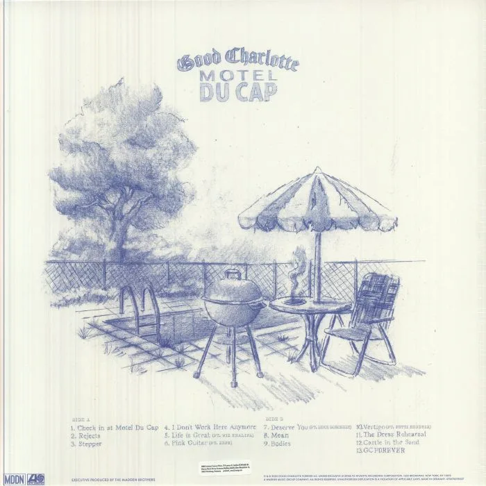 Back cover — GOOD CHARLOTTE — Motel Du Cap