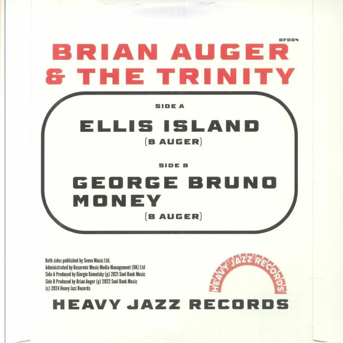 Обратная сторона обложки — Brian AUGER & THE TRINITY — Ellis Island