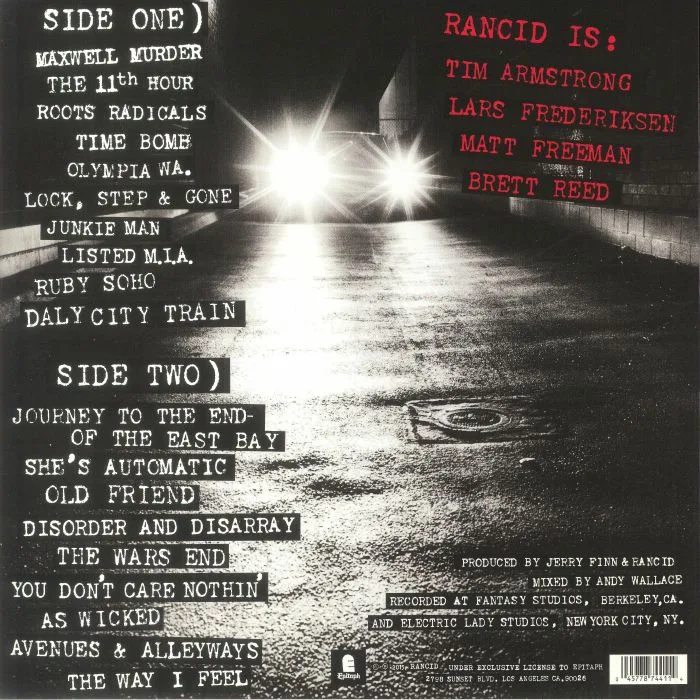 Обратная сторона обложки — RANCID — And Out Come The Wolves