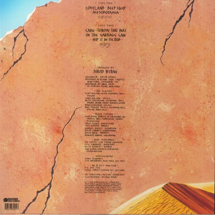 Back cover — The B52s — Mesopotamia (40th Anniversary Edition) (Rocktober 2022)