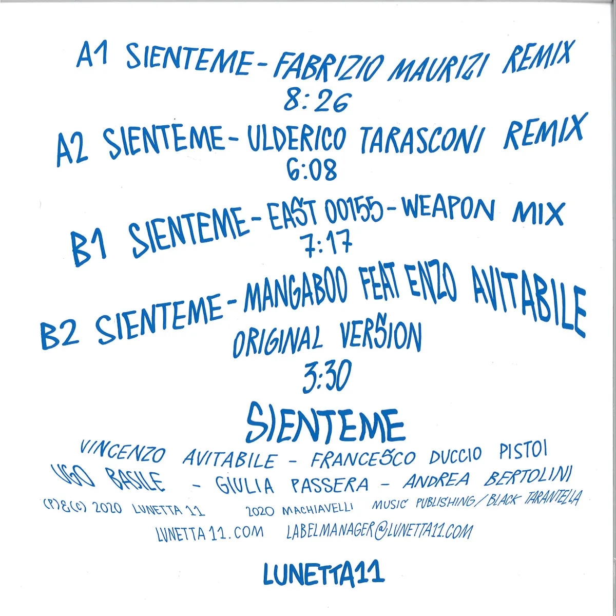 Back cover — Mangaboofeat.Enzo Avitabile — Sienteme (The Remixes)