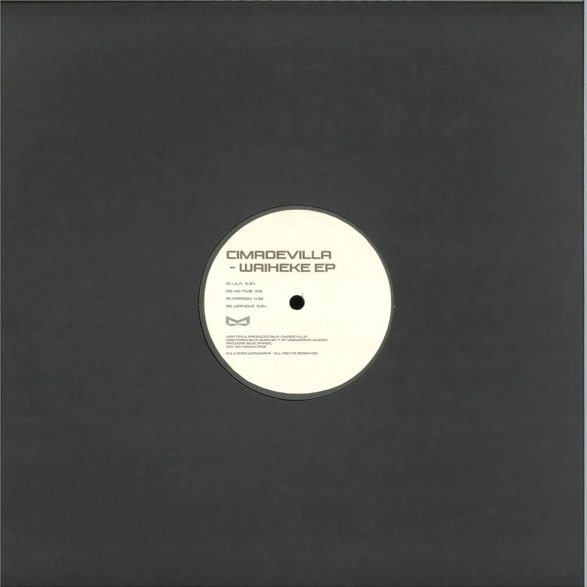 Back cover — Cimadevilla — Waiheke EP