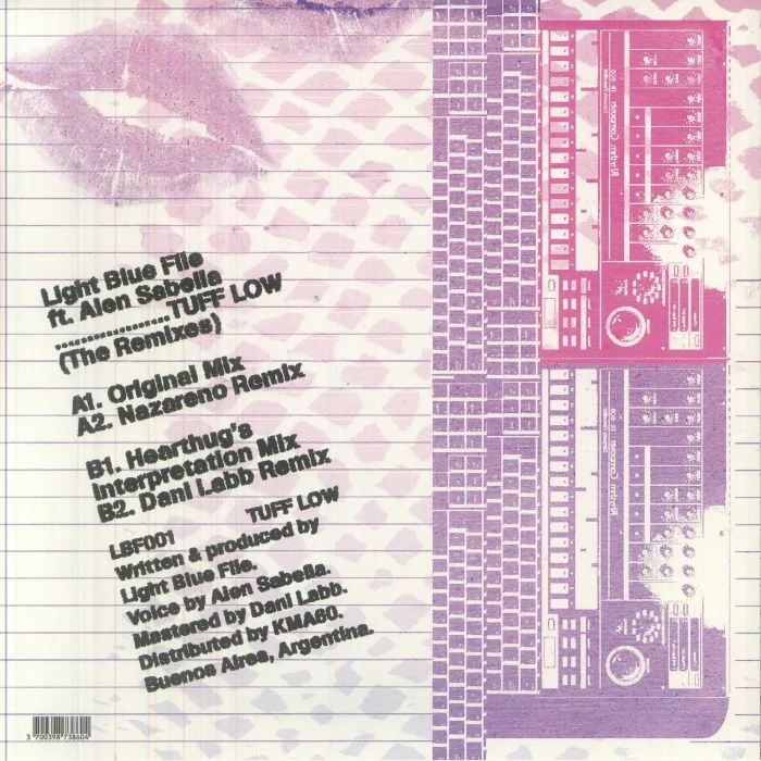Back cover — LIGHT BLUE FILE / ALEN SABELLA — TuffLow (remixes)