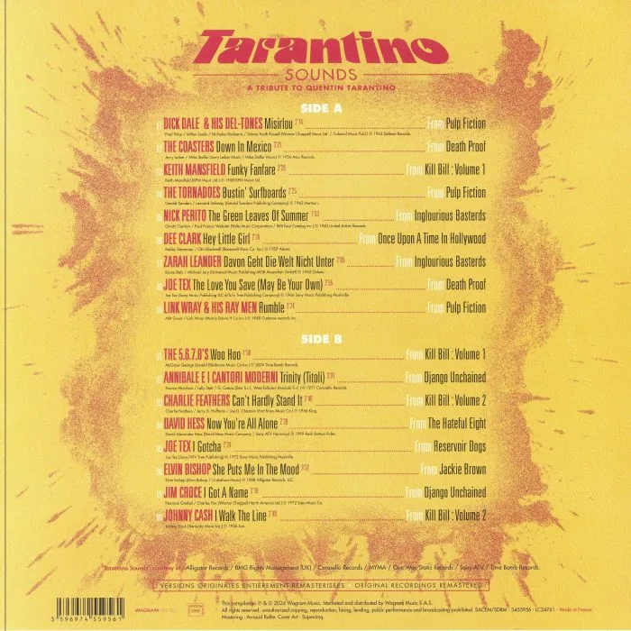 Back cover — VARIOUS — Tarantino Sounds (Soundtrack)