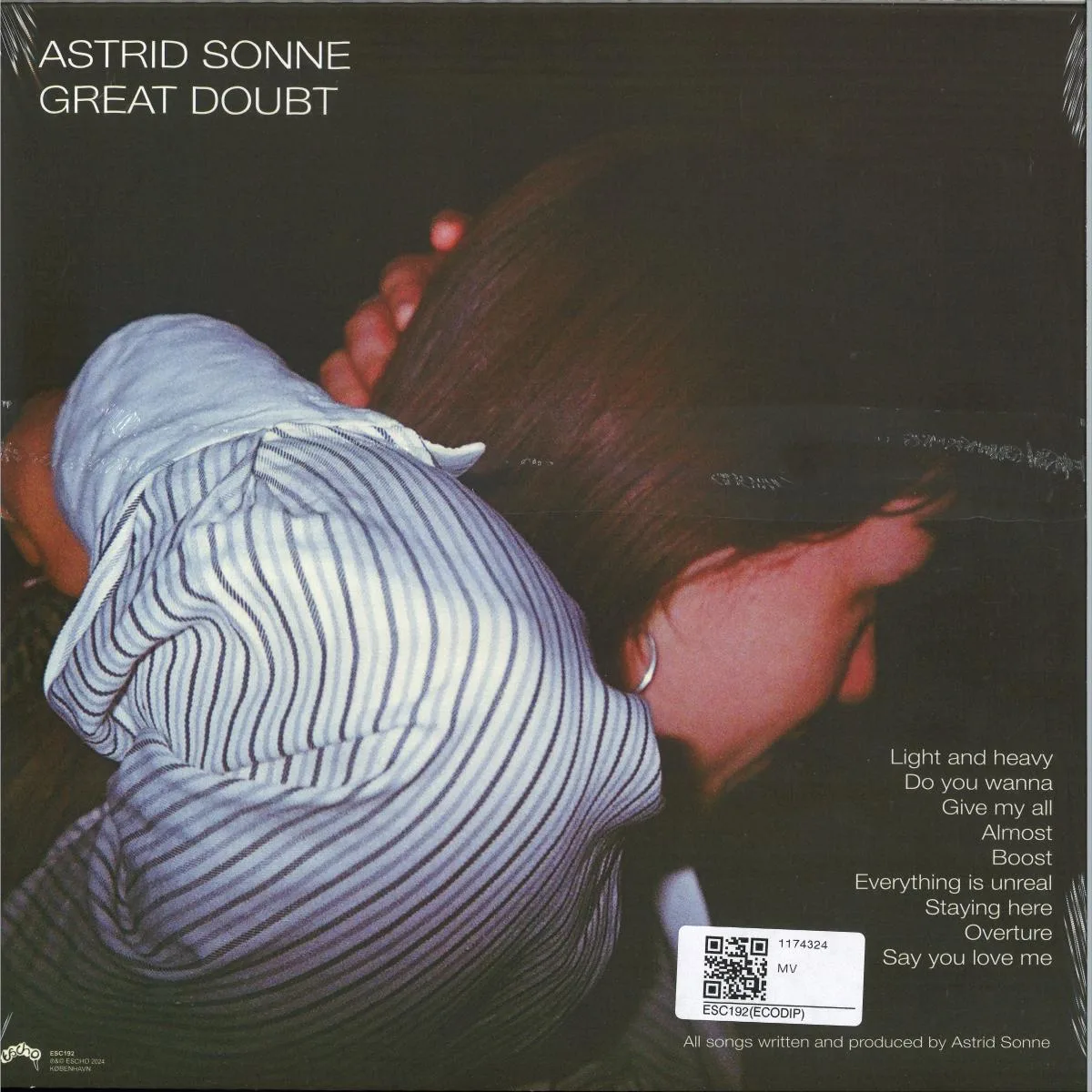 Back cover — Astrid Sonne — GREAT DOUBT (ECO DIP COLOUR EDITION) LP