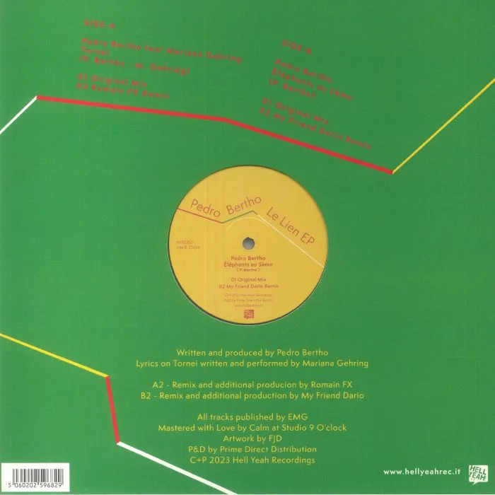 Back cover — Pedro BERTHO — Le Lien EP
