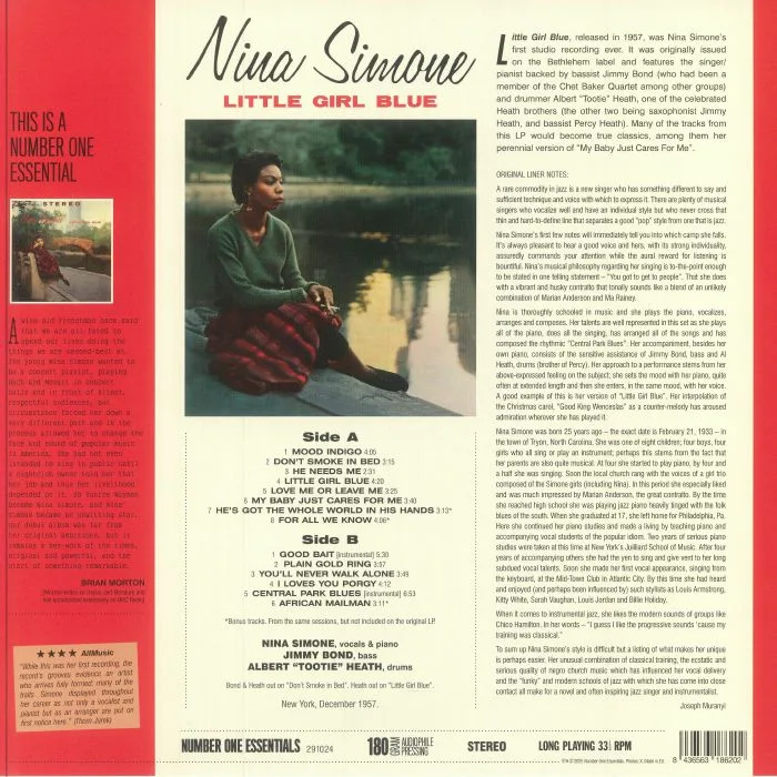 Обратная сторона обложки — Nina SIMONE — Little Girl Blue