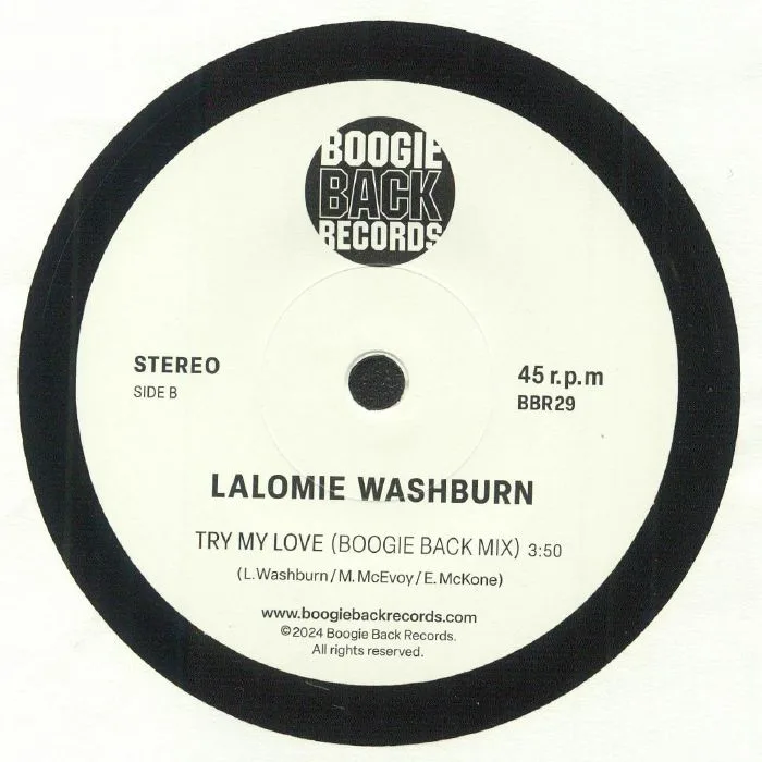 Обратная сторона обложки — Lalomie WASHBURN — Try My Love