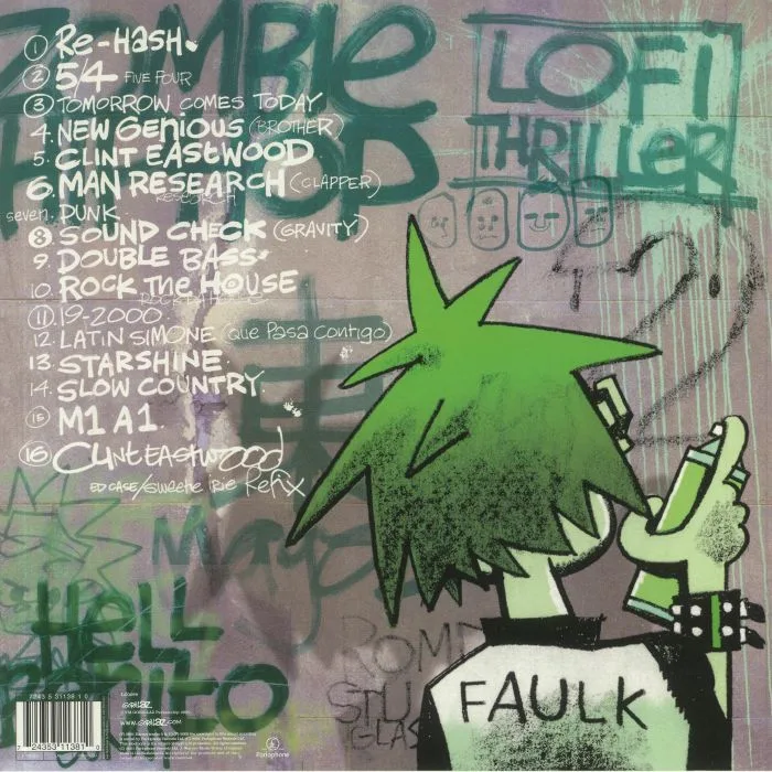 Обратная сторона обложки — GORILLAZ — Gorillaz