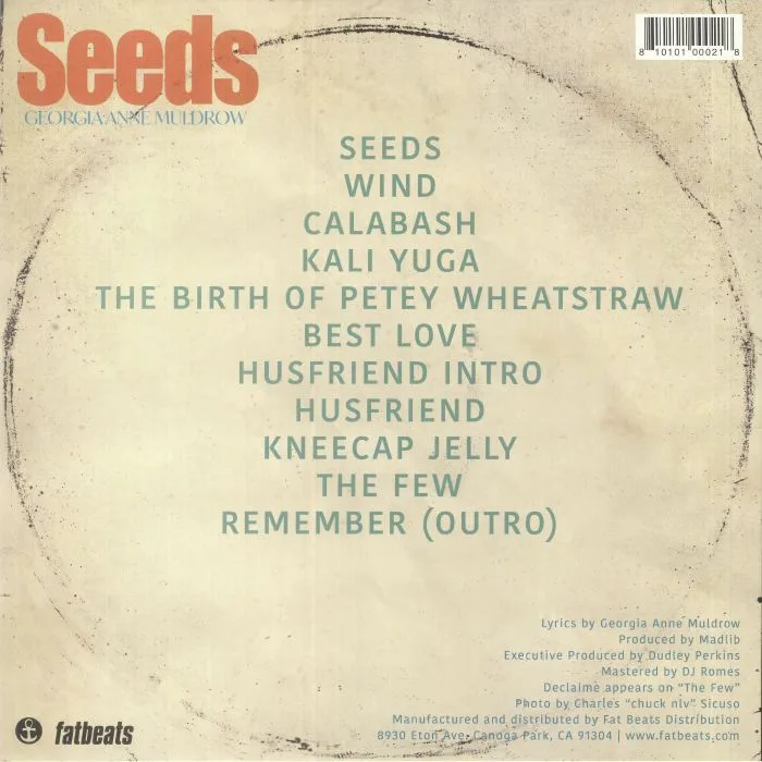 Back cover — Georgia Anne MULDROW / MADLIB — Seeds (10th Anniversay Edition)