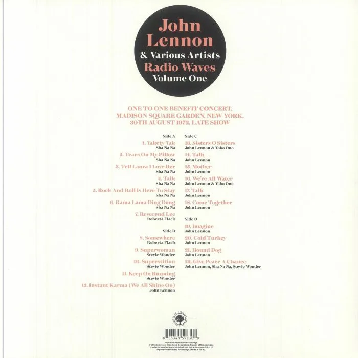Back cover — John LENNON / VARIOUS — Radio Waves Vol 1