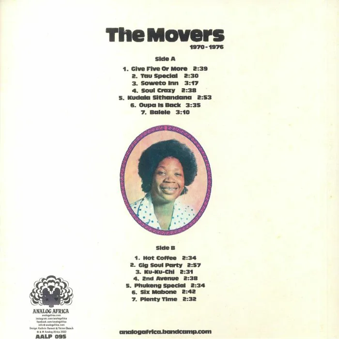Back cover — The MOVERS — The Movers Vol 1: 1970-1976