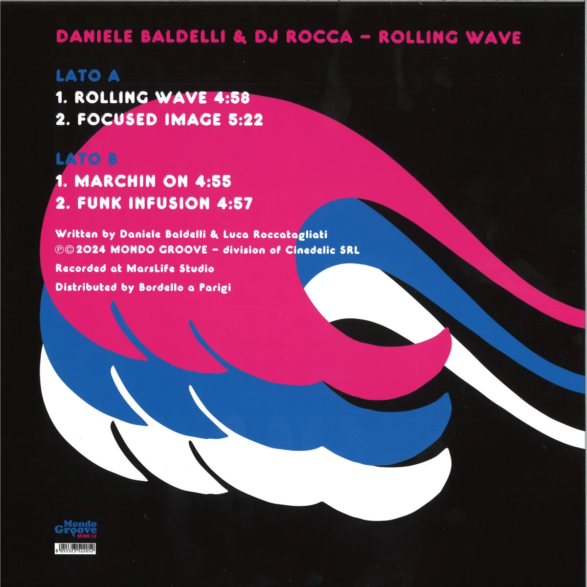 Обратная сторона обложки — Daniele Baldelli&Dj Rocca — ROLLING WAVE EP