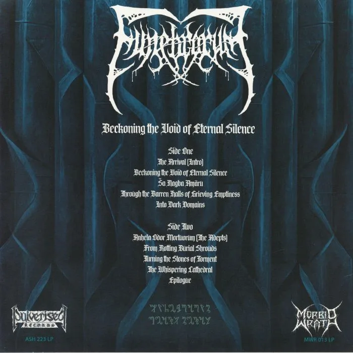Обратная сторона обложки — FUNEBRARUM — Beckoning The Void Of Eternal Silence