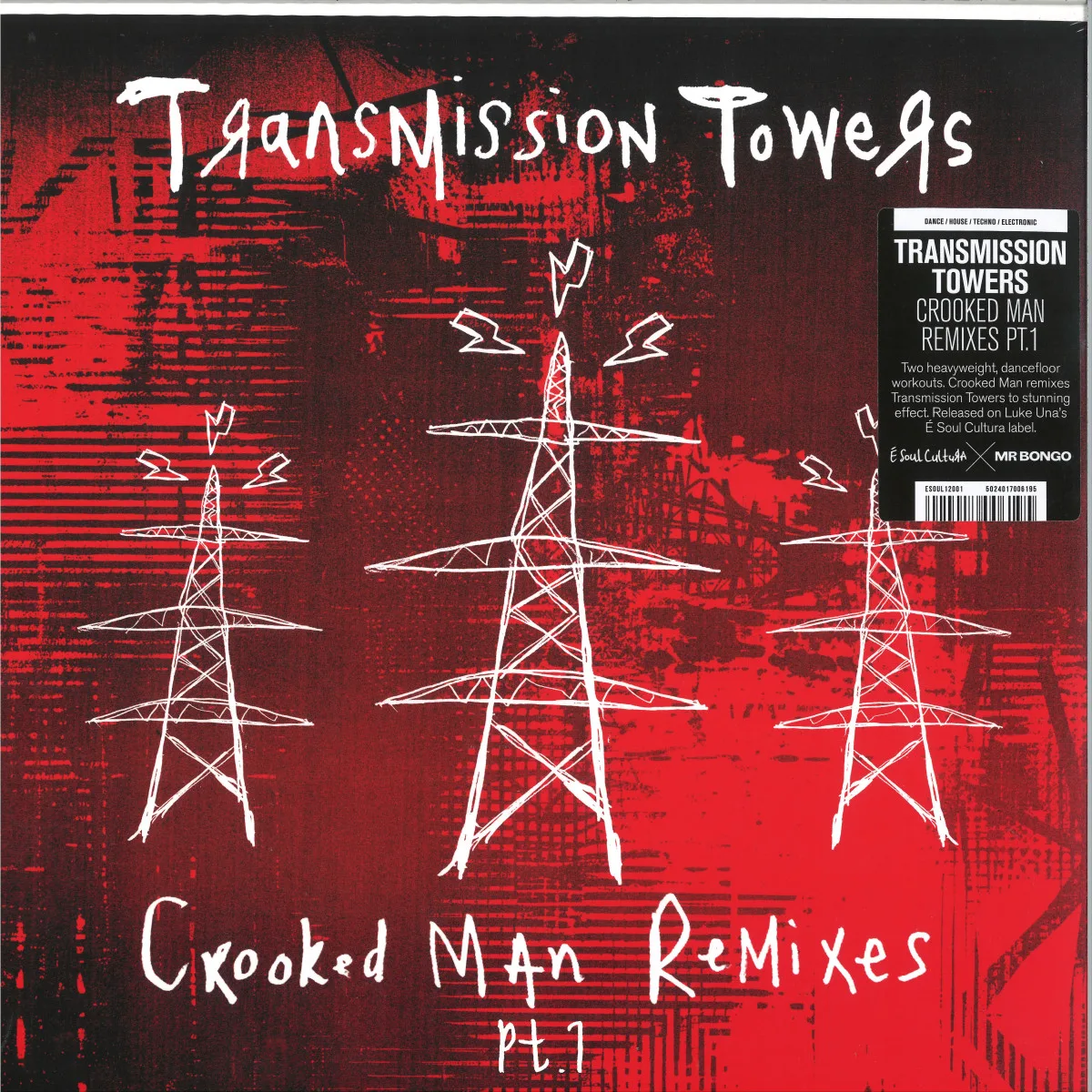 Лицевая сторона обложки — Transmission Towers — Crooked Man Remixes Pt. 1