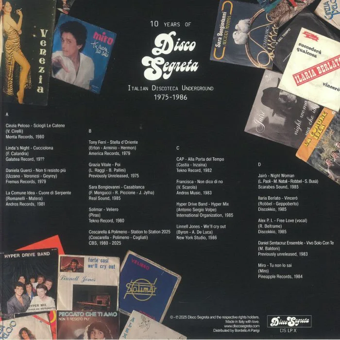 Back cover — VARIOUS — Discoteca Sound: Italian Discoteca Underground 1975-1986