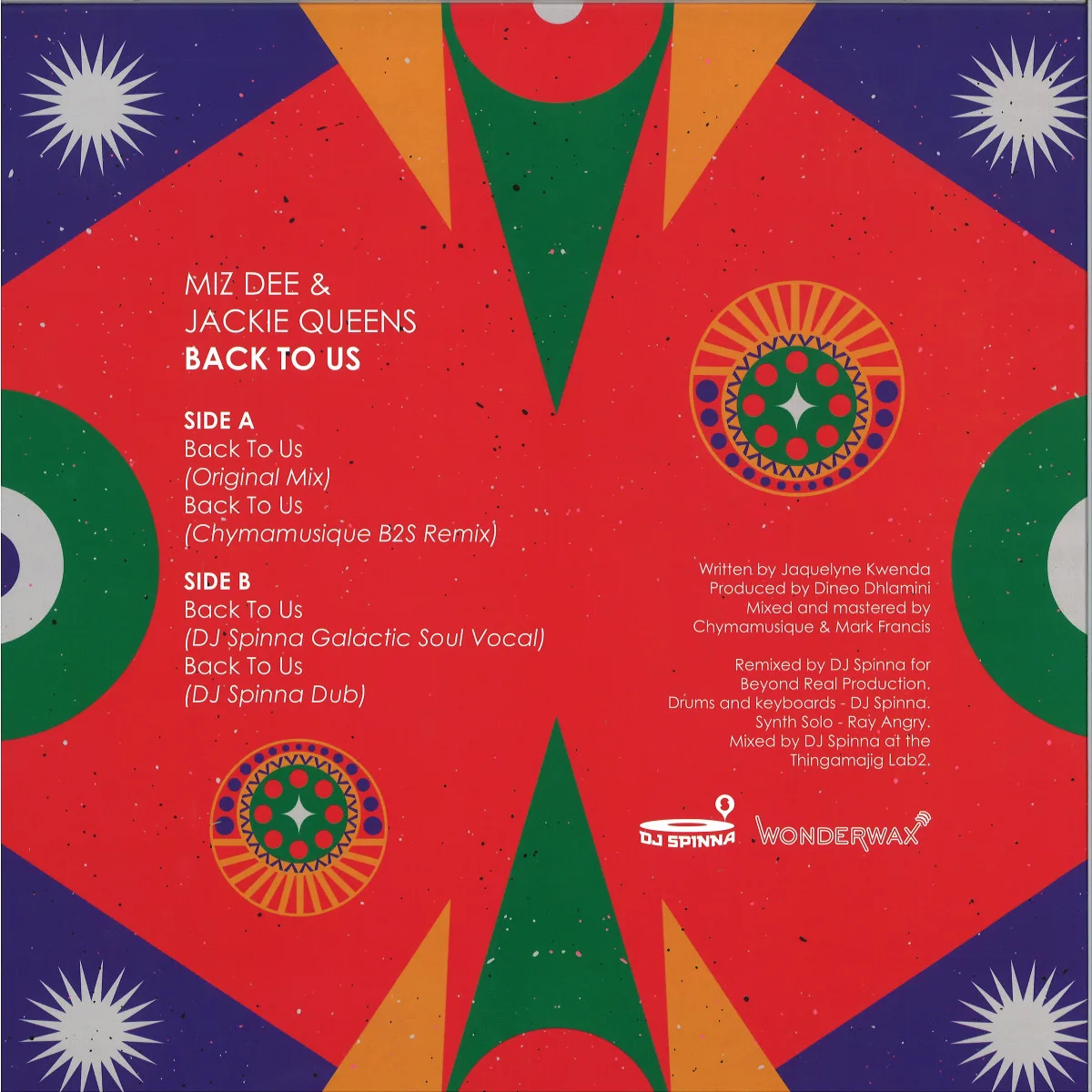 Back cover — Mizz Dee & Jackie Queens — Back To Us